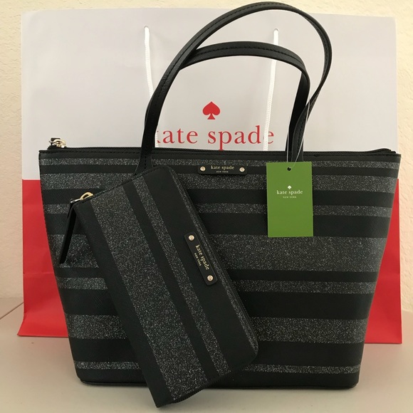 NWT KATE SPADE HANI HAVEN LANE TOTE & WALLET SET - Picture 2 of 8